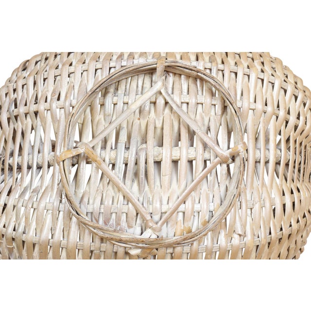 Rustic Wicker Buttock Basket For Sale - Image 10 of 10