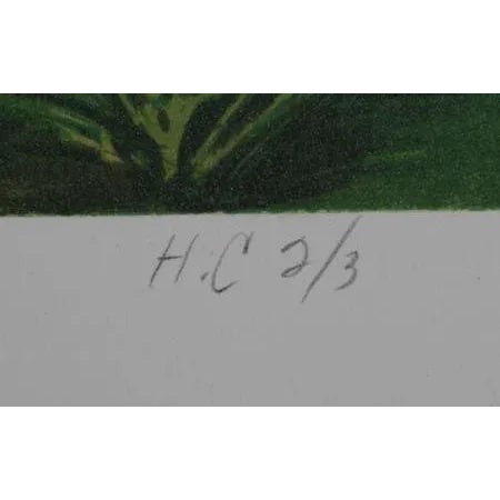 Figurative 1980s "Samburu" Lithograph by Caroline Schultz For Sale - Image 3 of 5