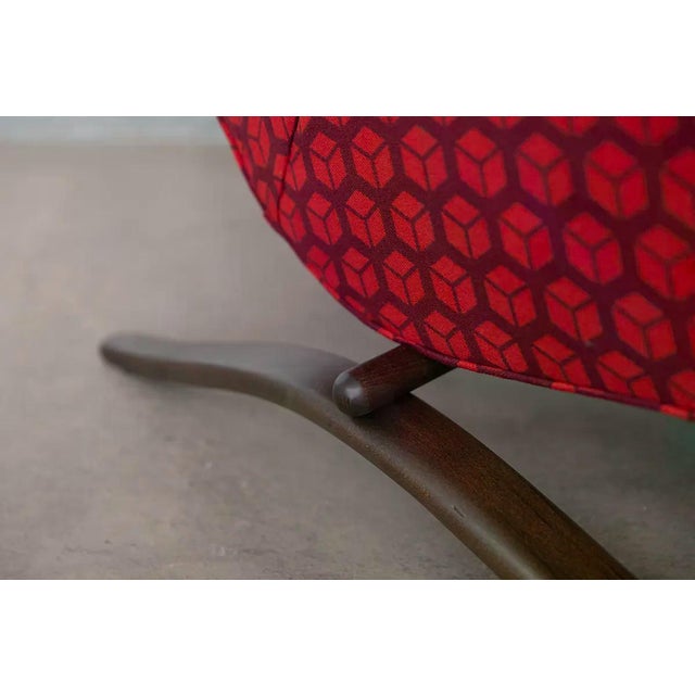 Red Vintage H-269 Chair by Jindřich Halabala, 1933 For Sale - Image 8 of 14