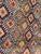 Very beautiful Moroccan rug with a nice geometric design and beautiful colors with orange, red, blue and purple, entirely...