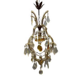 Crystal Maria Teresa Light Pendant, 1950s For Sale