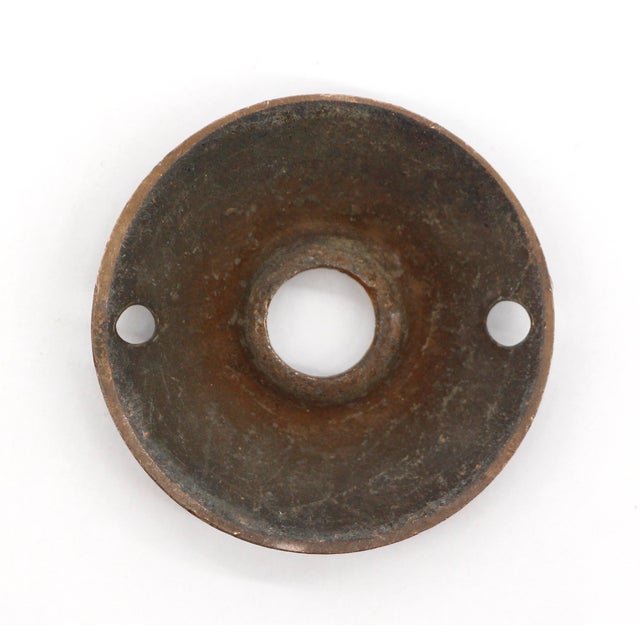 Traditional Bronze 2 In. Floral Antique Door Rosette For Sale - Image 3 of 3