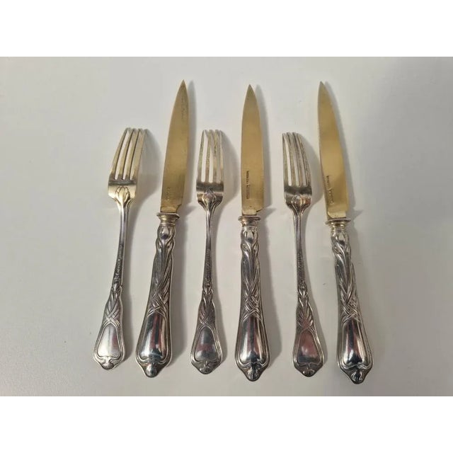 Art Nouveau Autumn Crocus Fruit Set by Heinrich Vogeler, 1902, Set of 6 For Sale - Image 3 of 6