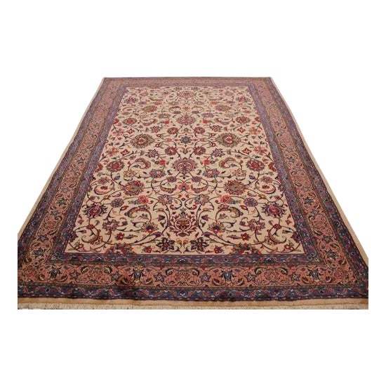 Middle Eastern Sarough Rug in Wool For Sale