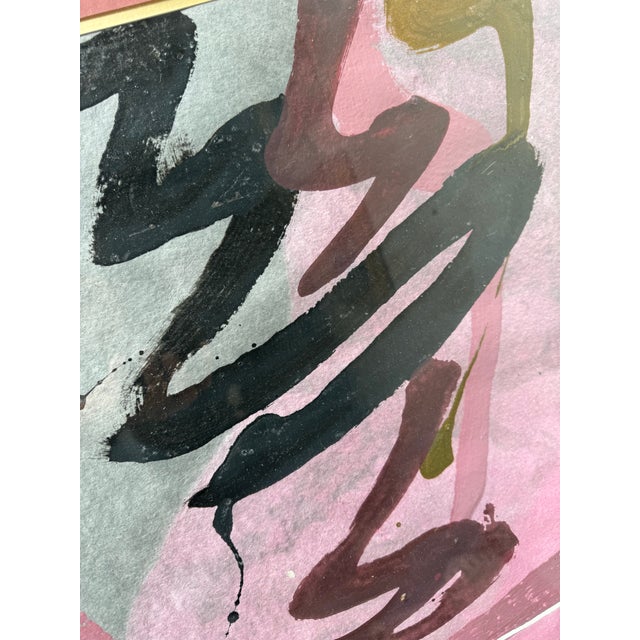 Abstract 80's Marc Beauregard Expressionist Abstract Painting For Sale - Image 3 of 11