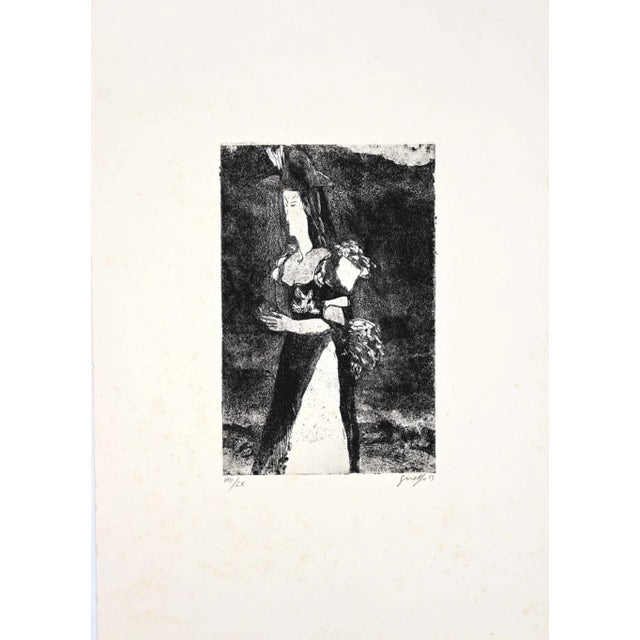 Figure is an original etching realized by Guelfo Bianchini in 1959. The artwork is hand-signed by the artist on the lower...