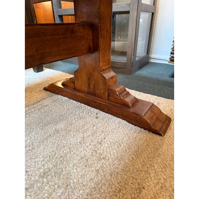 Bausman & Company Trestle Dining Extension Table For Sale In San Francisco - Image 6 of 12