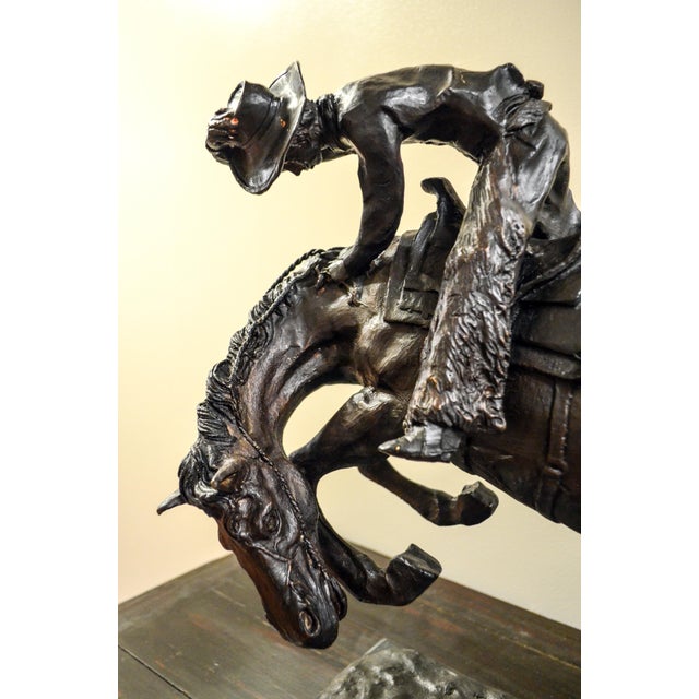 Early 20th Century "Rattlesnake" Frederic Remington Bronze Tabletop Statue For Sale - Image 5 of 12