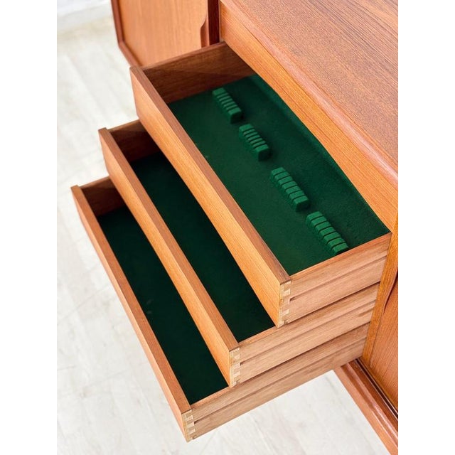 Brown Mid-Century Danish Teak Sideboard by Axel Christiansen for Odder Møbel, 1960s For Sale - Image 8 of 18