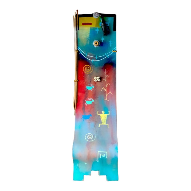 American Indian Totem Pole Style Dreamcatcher Wall Sculpture For Sale