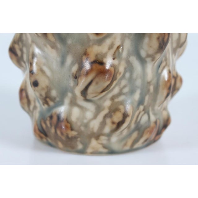 Vase with Modeled Relief Decorated with Sung Glaze by Axel Salto for Royal Copenhagen, 1970s For Sale - Image 6 of 10