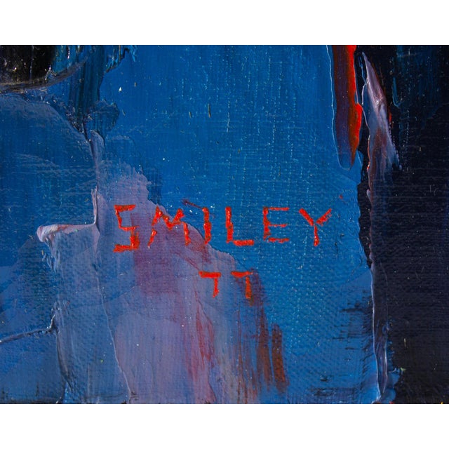 1977 Oil on Canvas Painting by Sidney Smiley For Sale - Image 4 of 8