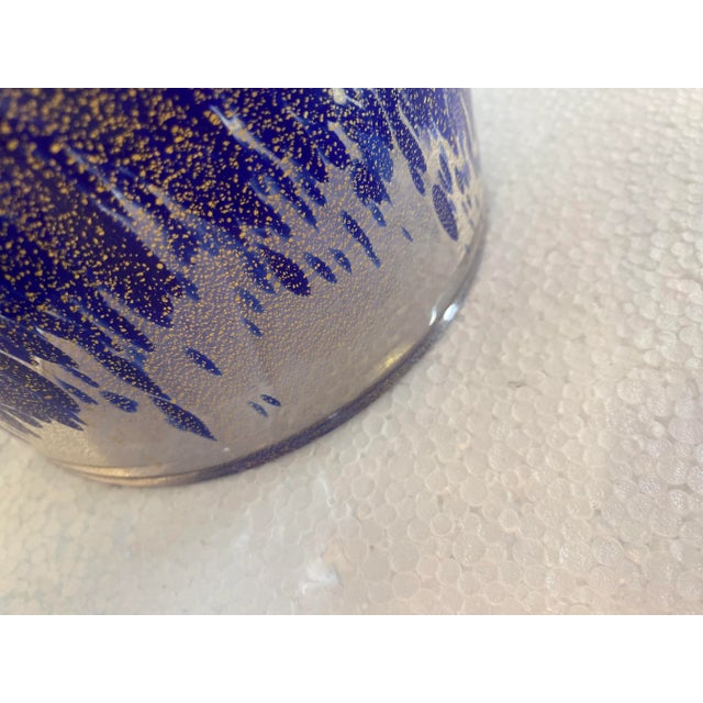 Murano A Pair of 2000s Blue and Gold Table Lamp For Sale - Image 4 of 9
