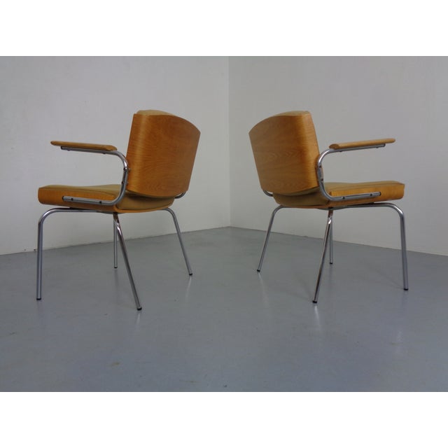 Vintage Conference Armchair in Oak and Chrome from Duba Møbelindustri, Denmark, 1960s For Sale - Image 9 of 18