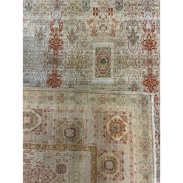Hand-Knotted Mamluk Revival Wool Area Rug Traditional Persian Style Rug For Sale - Image 4 of 7