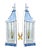 A Pair of Vintage Brighton Blue and White Chinese-Style Pagoda Wall Lamps For Sale - Image 15 of 17