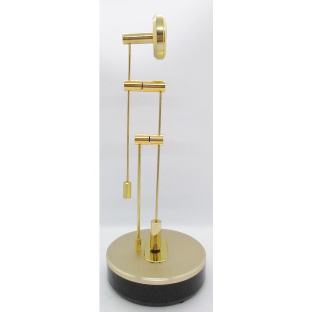 1980s Vintage Seiko Quf103g Pendulum Desk Clock in Articulated