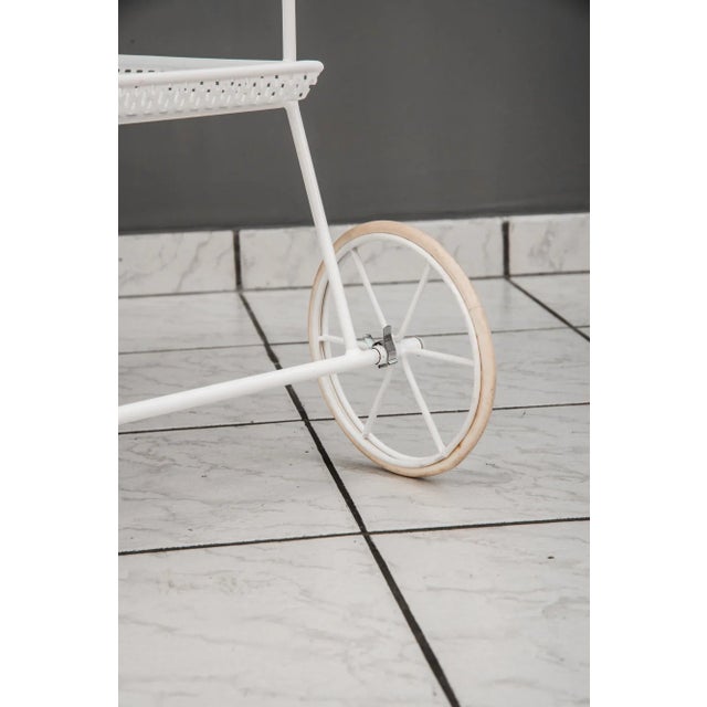Metal Serving Cart with 3 Bottle Holders, Vienna, 1950s For Sale - Image 7 of 18