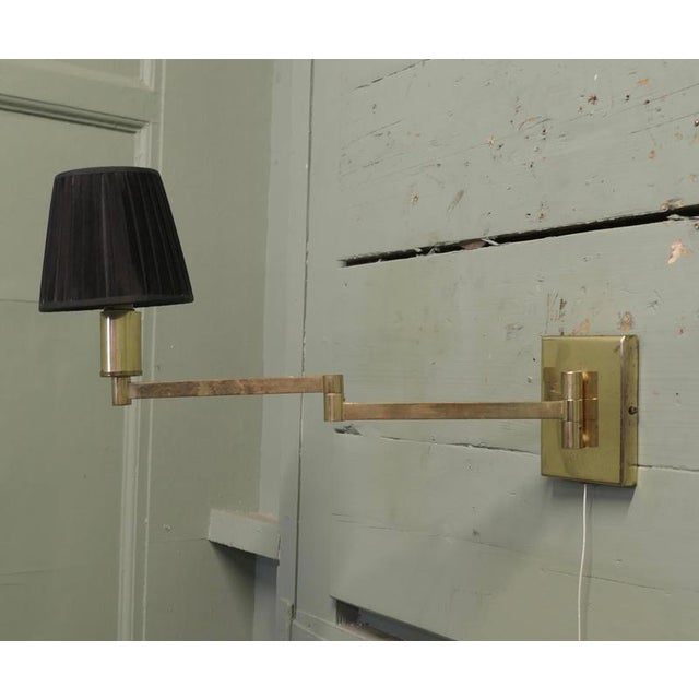 Brass Swing Arm Wall Lights, 1960, Set of 2 For Sale - Image 3 of 7