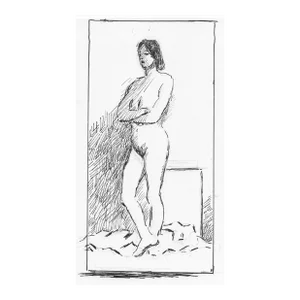 Hayward Cirker Female Nude Drawing