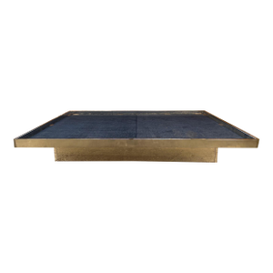 Mid-Century Modern Chrome Queen Platform Bed