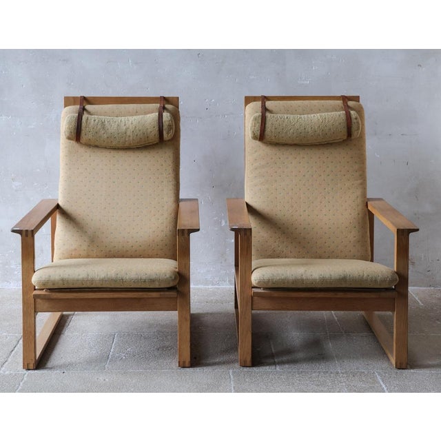 Set of Model 2254 Sled Lounge Chairs in Oak by Børge Mogensen, 1950s For Sale - Image 11 of 11