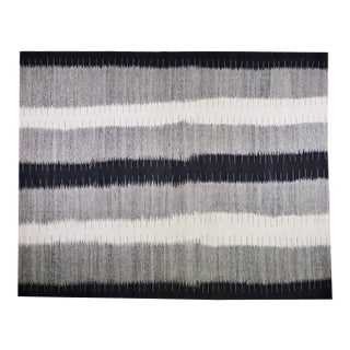 Vintage Mazandaran Natural Color Hand Made Organic Wool Tribal Kilim,10'x12'4" For Sale