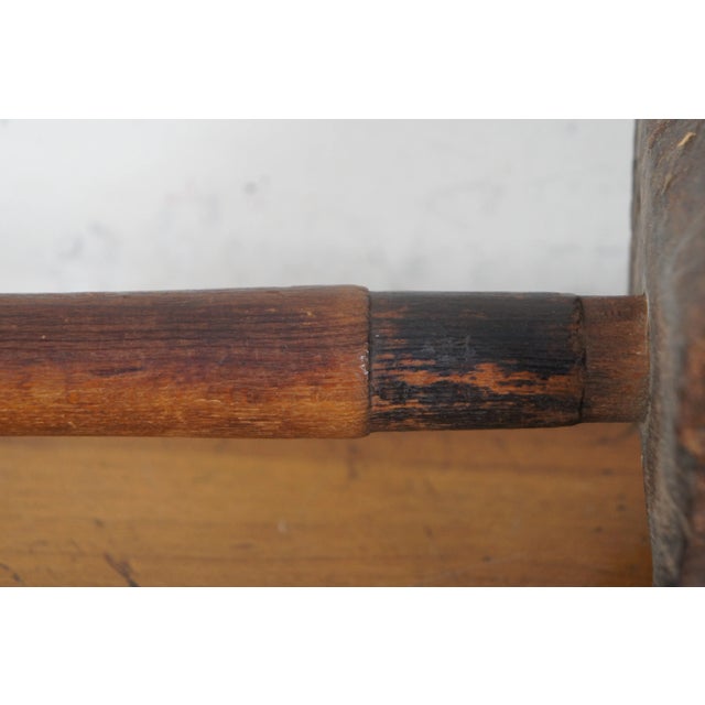 Antique 1910s Primitive Rustic Wooden Octagonal Sledge Hammer Carpenter Mallet For Sale - Image 6 of 13