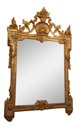 Period Louis XVI Mirror With a Shell Cartouche