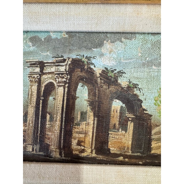 Italian Antique Italian Oil Painting, Set /4 For Sale - Image 3 of 9