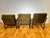 Bauhaus Black Steel and Green Upholstery Lounge Chairs, 1970s, Set of 3 For Sale - Image 4 of 18