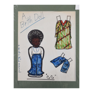 1990s A Beth Doll: Ce Ce Art Deco Drawing