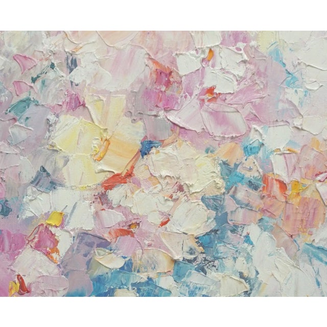 Impressionist Original Impressionist Oil Painting of Flowers For Sale - Image 3 of 5