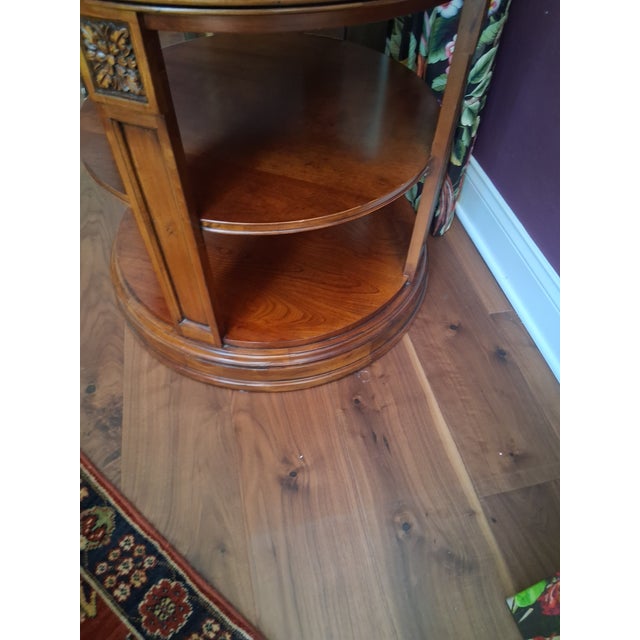 2000 - 2009 Vintage Ethan Allen Townhouse Library Table – Traditional Mahogany Writing & Accent Table For Sale - Image 5 of 10