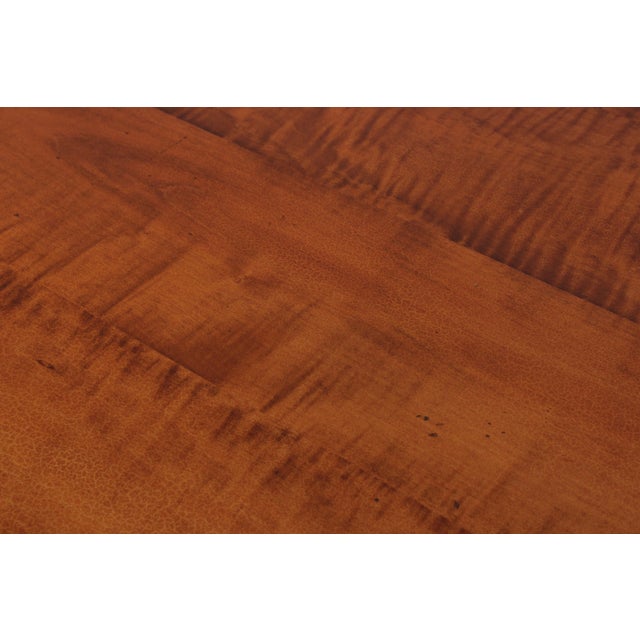 Benchmade Tiger Maple Large Farmhouse Dining Tavern Table For Sale - Image 9 of 14