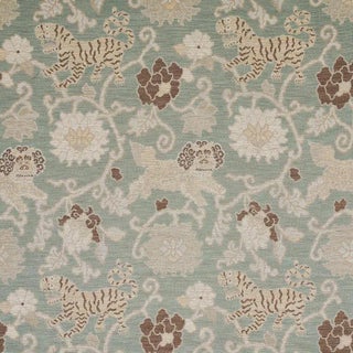 Sample - Schumacher Khotan Weave Fabric in Mineral For Sale