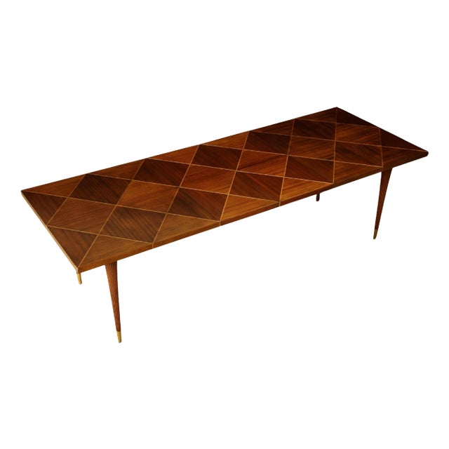 Tommi Parzinger for Charak Modern Extendable Dining Table, c 1950s, Signed For Sale