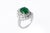 2.96 carats Natural Zambian Emerald Ring with Diamonds 0.65 carats and 14k Gold For Sale - Image 9 of 18