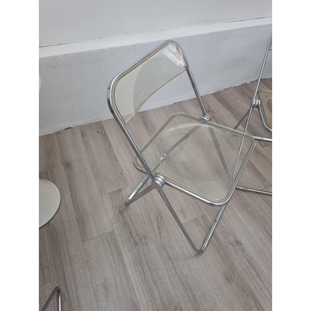 Silver Plia Chairs by Giancarlo Piretti for Anonima Castelli, 1967, Set of 2 For Sale - Image 8 of 16