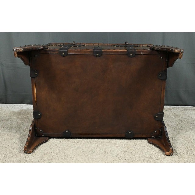 Vintage Studded Leather Trunk, 1950 For Sale - Image 17 of 18