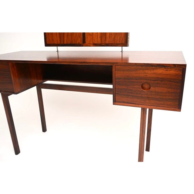 Vintage Danish Rosewood Dressing Table and Stool by Kai Kristiansen for Aksel Kjersgaard, 1960s, Set of 2 For Sale - Image 14 of 17