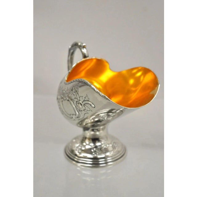Victorian Vintage Raimond Victorian Silver Plated Copper Pedestal Sugar Scuttle Bowl For Sale - Image 3 of 10