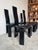 Wood 1980’s Italian Vico Magistretti– Style Black Lacquer Dining Chairs – Set of 8 For Sale - Image 7 of 12