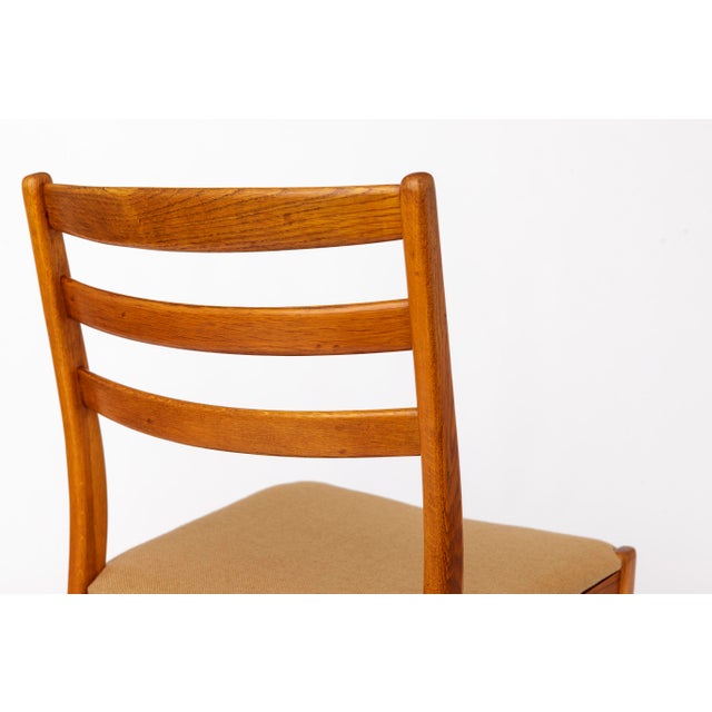 Vintage Swedish Oak Chairs by Alb Johansson & Söner, 1960s, Set of 4 For Sale - Image 9 of 10