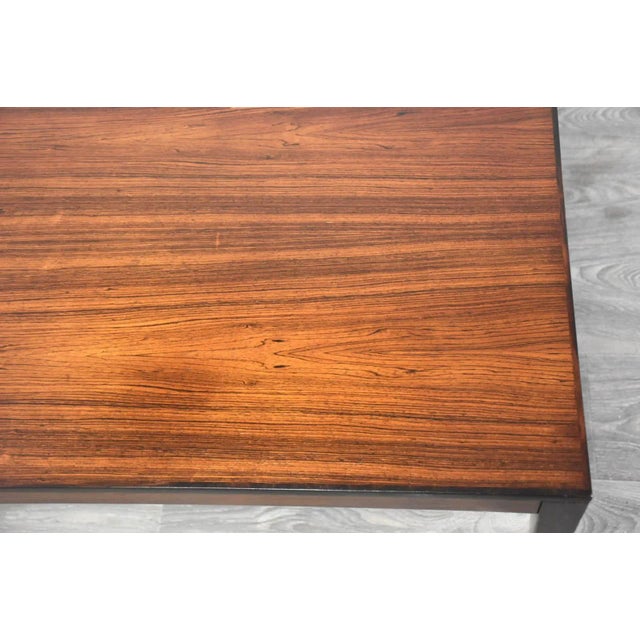Rosewood & Tile Square Coffee Table For Sale In Boston - Image 6 of 8