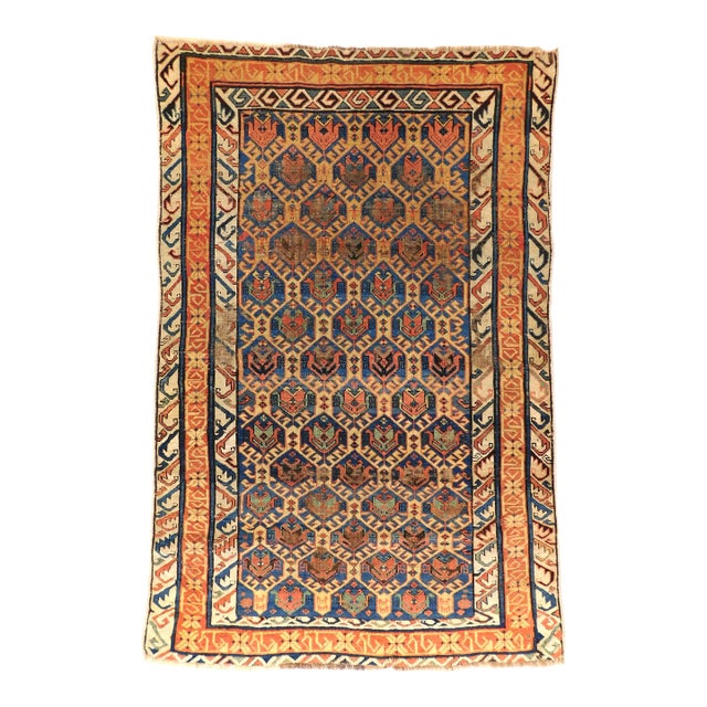 Rare Antique Caucasian Rug. 3'6"x 5'5" For Sale