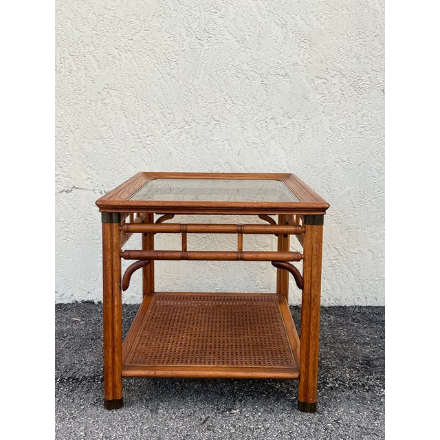 Late 20s Century Faux Bamboo Walnut Side Tables For Sale - Image 12 of 17