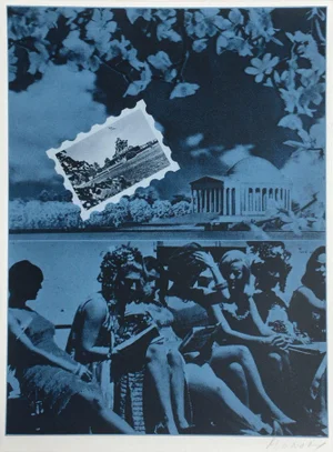 1976 Jacques Monory Jefferson Memorial Screen Print