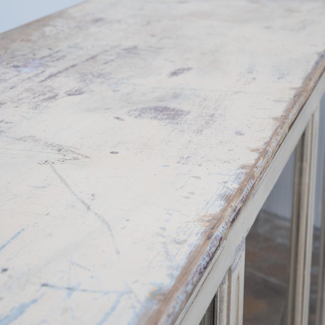 Antique Painted Wooden Display Counter, 1920 For Sale - Image 13 of 16