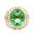 Early 21st Century 5.99 Carat Neon-Green Paraiba Tourmaline Diamond 18k Yellow Gold Ring, Aigs Cert, Size 5.75 For Sale - Image 5 of 8